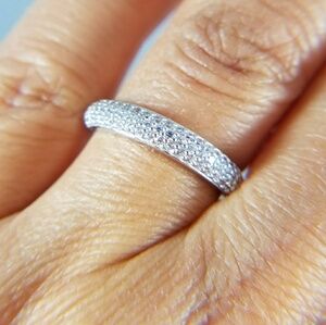 14k Solid White Gold Wedding Band Ring